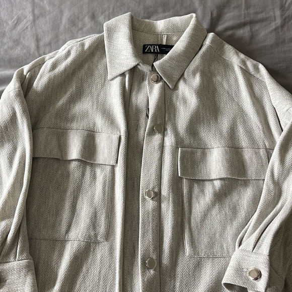 Zara gray button down - Picture 2 of 7